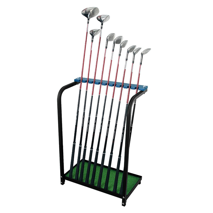 Regał magazynowy na kije golfowe, 9 otworów, organizer na kije golfowe, stojak na regały, 27,56 x 10,83 x 40 cm, stojak na kije golfowe, stojak z metalu, do użytku na zewnątrz i wewnątrz