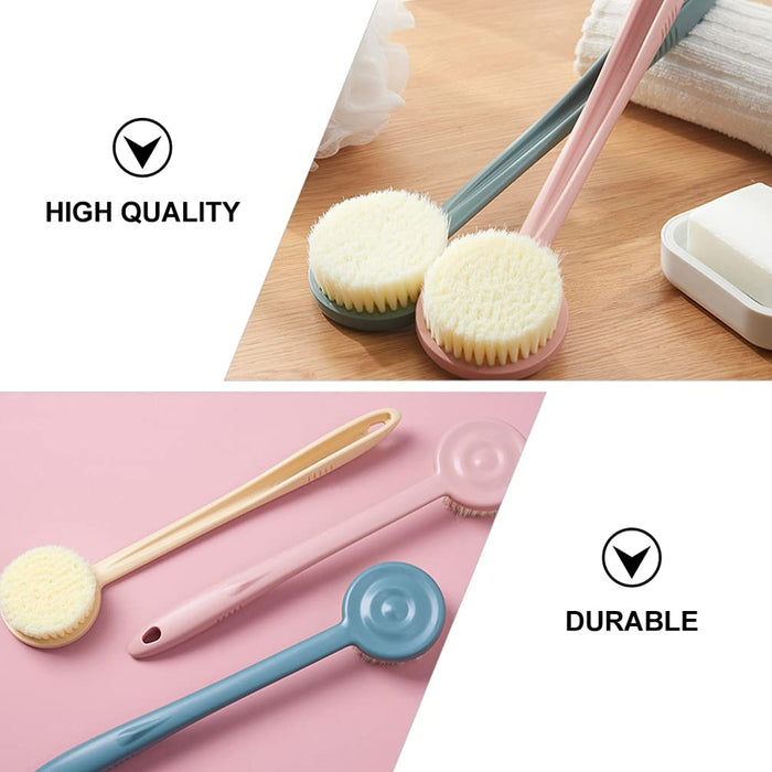 HEALLILY 3 Sztuk Prysznic Szczotka Do Ciała Scrubber Złuszczający Szczotka Długi Uchwyt Z Powrotem Do Szorowania Ciała Exfoliator Do Kąpieli Do Mycia Prysznicem Szczotkowanie