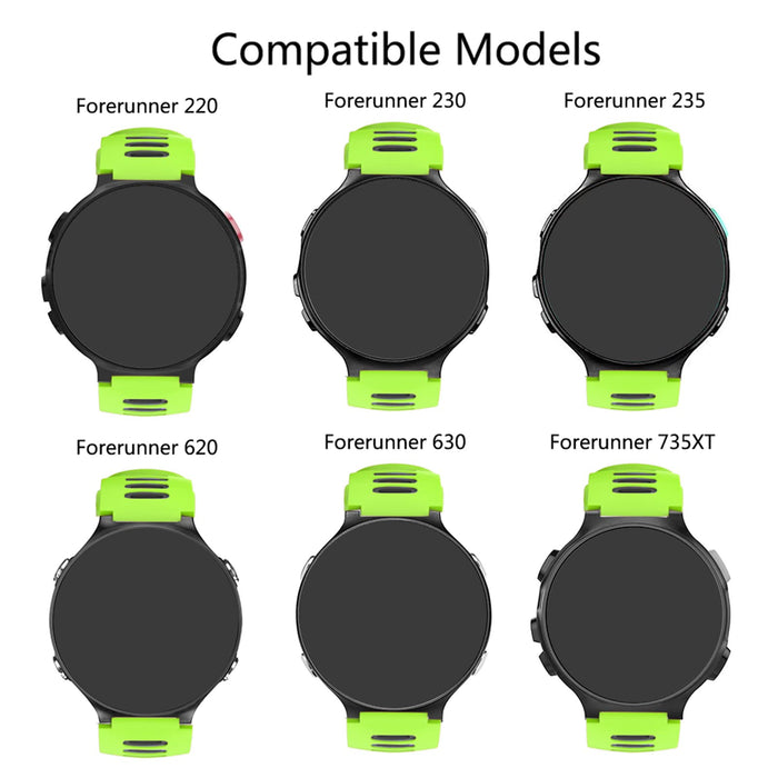 ISABAKE Pasek do zegarka Forerunner 735XT, silikonowy pasek zastępczy do smartwatcha Garmin 220/230 235/235Lite 620/630
