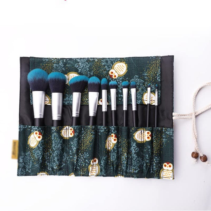 LZQDM 1. 0 szt. zestaw pędzli do makijażu podkładu, różu, cieni do powiek, pędzle do makijażu, pędzle syntetyczne, narzędzia kosmetyczne, (kolor: A, rozmiar: 10 szt.)