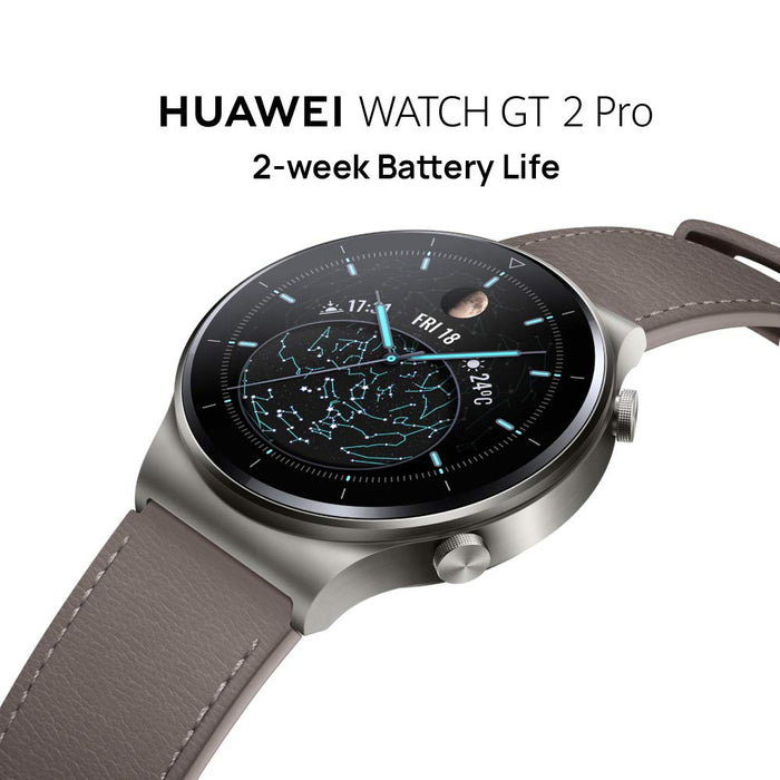 Huawei Watch GT 2 Pro Sport, Smartwatch z GPS i Pulsoksymetrem, Tytanowa Koperta, Szafirowe Szkło, Czarny