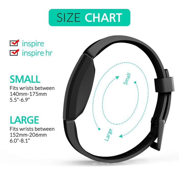 Amzpas Bransoletka kompatybilna z zegarkiem Fitbit Inspire/Fitbit Inspire HR, miękki zapasowy pasek z tworzywa TPU, akcesoria do zegarka Fitbit Inspire/Inspire HR Fitness Tracker