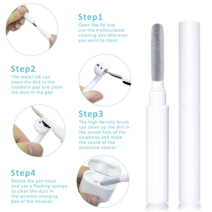 Zestaw do czyszczenia Airpods Pro 1 2, wielofunkcyjny długopis do czyszczenia, miękka szczotka do słuchawek, Bluetooth, narzędzia do czyszczenia, do Lego Huawei Samsung MI Earbuds