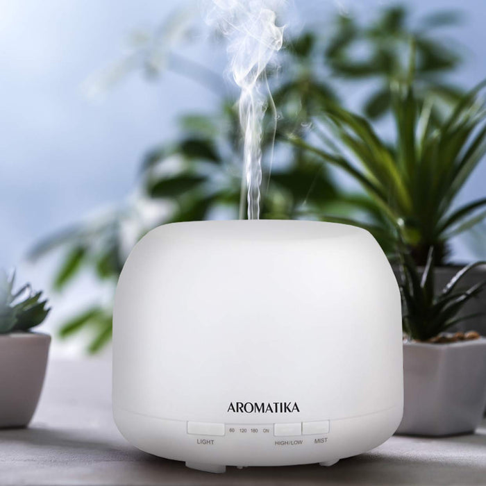 Essential Oil Diffuser 500ml - Ultrasonic Humidification - Aromatherapy Diffuser Humidifier- 7 Color LED Lights - for Room - Home - Office - Yoga - Salon - Spa - Office - Bedroom - Best for Gift