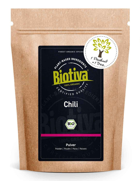 Chili Organic Ground - pieprz cayenne 250g - drobno zmielony proszek (cayenne, Capsicum cayennense) - ognista gorąca chili w proszku - butelkowana i kontrolowana w Niemczech (DE-ÖKO-005