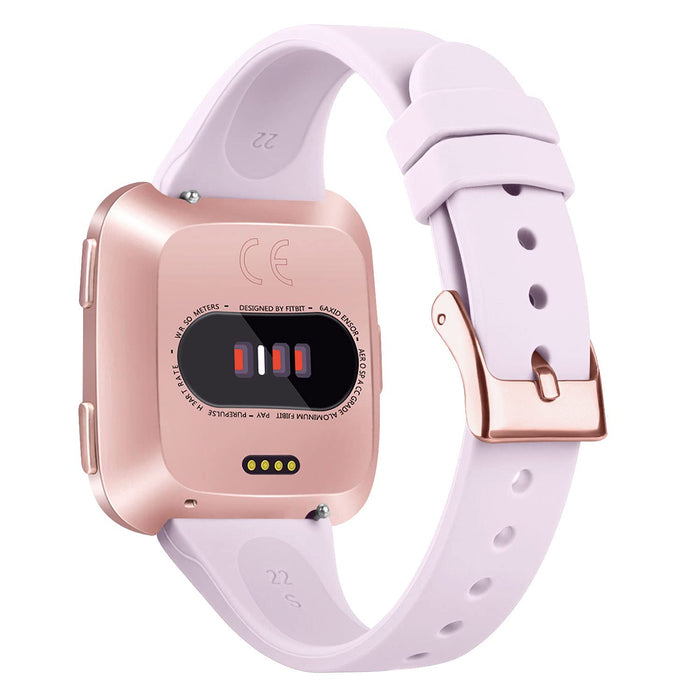 Amzpas Kompatybilny z paskiem Fitbit Versa / paskiem Versa 2 / paskiem Fitbit Versa Lite, miękki silikonowy pasek wąski cienki wąski mały pasek sportowy zamiennik do Fitbit Versa & Versa Special Edition, kobiety mężczyźni