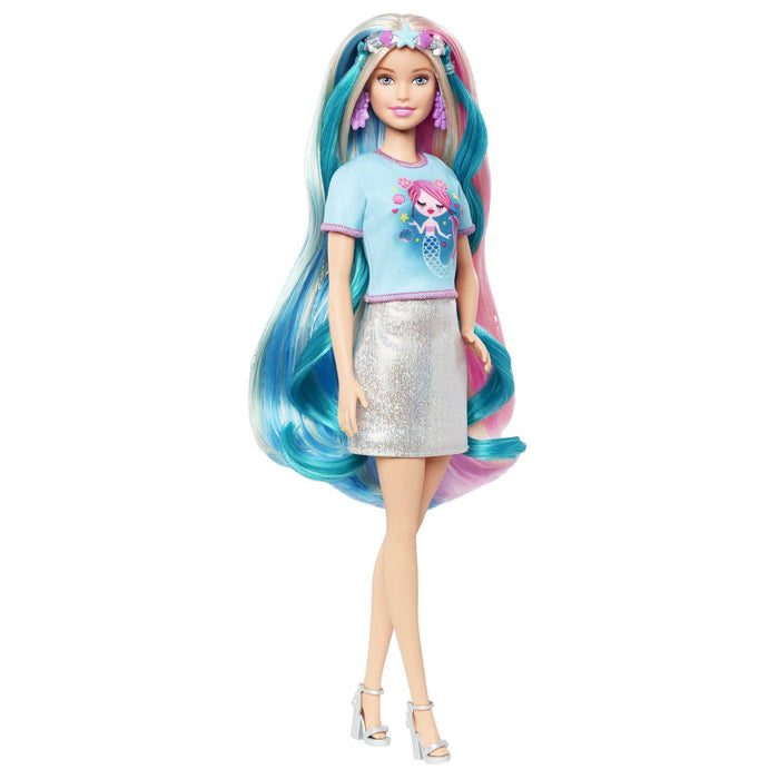 Barbie, Baśniowa Fryzura Lalka Ze Stylizacją Na Jednorożca Lub Syrenkę GHN04