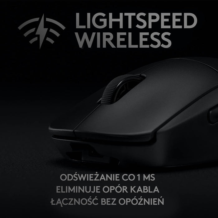 Logitech G Pro Wireless Gaming Mouse, Bezprzewodowa Mysz Do Grania, Pc/Mac/Chromebook - Czarny ,910-005272
