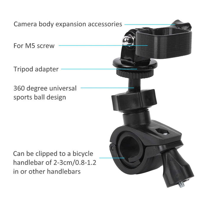 Kamera sportowa Stały wspornik rowerowy, regulowany kąt przeciwwstrząsowy stojak na aparat fotograficzny, wspornik motocyklowy, wsparcie dla kamery FIMI PALM Ballhead