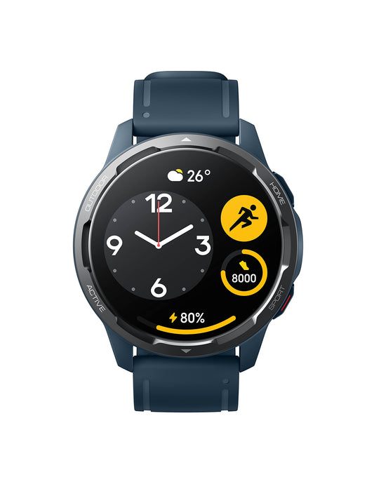 Xiaomi Watch S1 Active Ocean Blue + kabel USB-C 1 m, biały, AMOLED HD 1,43 cala, obsługuje do 19 profesjonalnych trybów treningowych, zintegrowany NFC, wodoodporność, Ocean Blue (Niebieski)