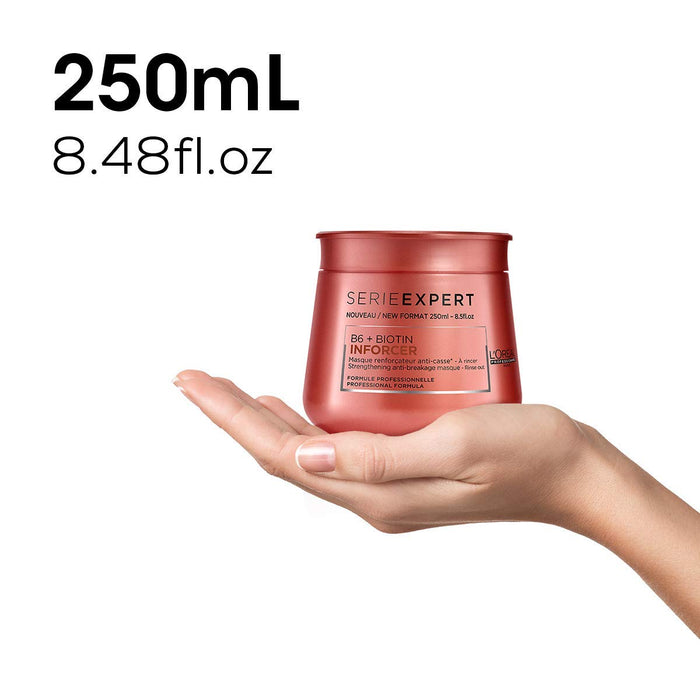 L'Oréal Professionnel Paris Serie Expert Inforcer maska przeciwłamliwa włosy, intensywna kuracja do włosów z biotyną, do zniszczonych włosów, zapobiega uszkodzeniom włosów, 250 ml