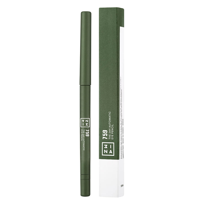 3INA Makeup – wegański – Cruelty Free – The 24h Automatic Eye Pencil 759 – oliwkowa zieleń – automatycznie wciągany marker do oczu – wodoodporny – wysoko pigmentowany ostra i zintegrowana