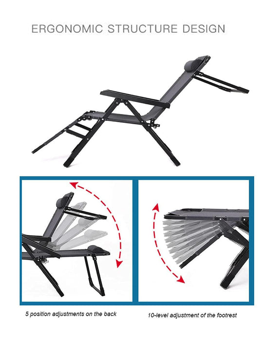 Krzesło wielopozycyjne, krzesło biurowe na zewnątrz, wygodne krzesło relaksacyjne Składane krzesło wypoczynkowe Krzesło relaksacyjne Nap Recliner 150 kg Pasek na łożyskach + wacik little surprise