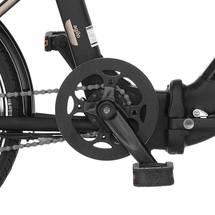 FISCHER Składany rower elektryczny Agilo 2.0 z głębokim wejściem, antracyt matowy, 20 cali, silnik tylnego koła 25 Nm, akumulator 36 V w ramie, 7-biegowa przerzutka Shimano