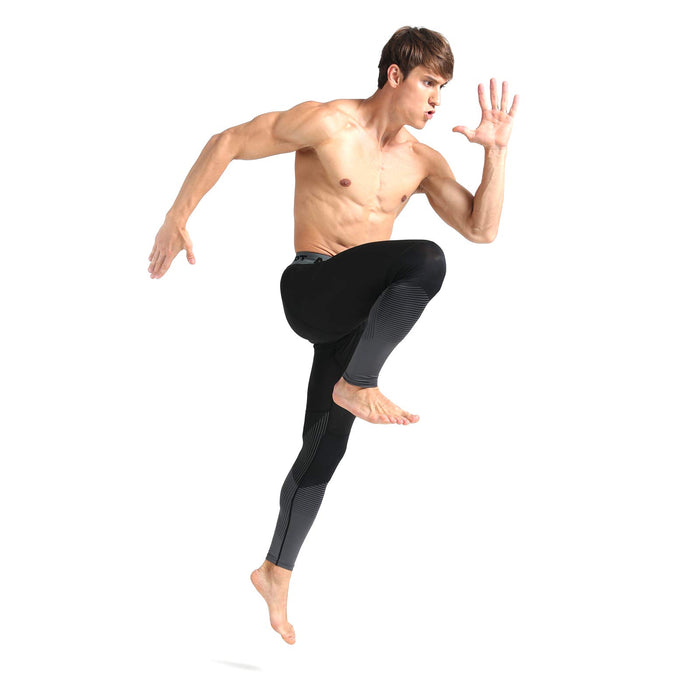 AMZSPORT Męskie sportowe rajstopy kompresyjne szybkoschnące legginsy Pro spodnie treningowe