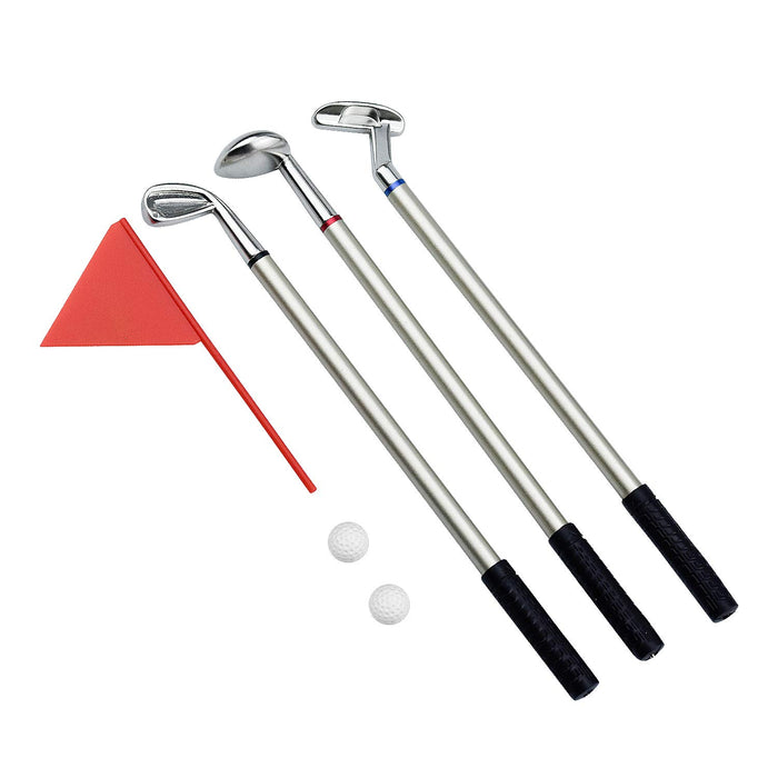 Demason Długopisy do golfa, kij golfowy, długopisy, mini piłki golfowe, zestaw prezentowy, 19,6 x 0,7 cm