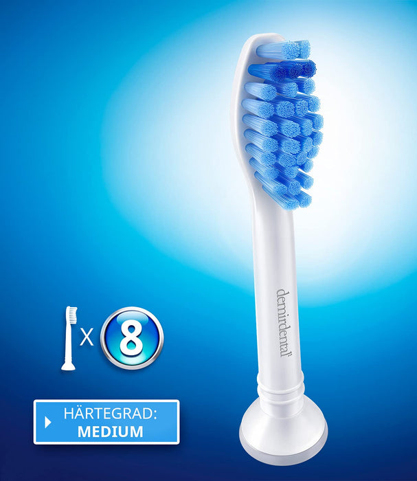 8 sztuk demirdental szczotki do szczoteczek Philips Sonicare Pro Results, średnia główka szczoteczki, HX6018