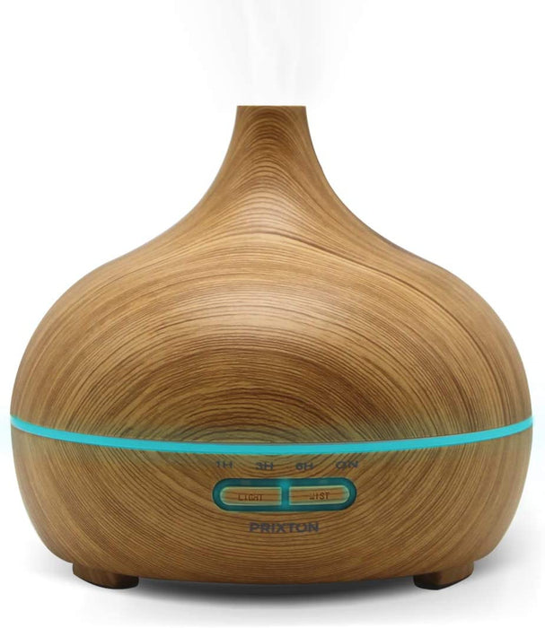PRIXTON - Nawilżacz powietrza/olejek aromatyczny do aromaterapii, zbiornik 300 ml, światło nocne LED, timer 1-3-6 h, odświeżacz powietrza, nawilżacz powietrza, dyfuzor aromatów | Hidra H5W