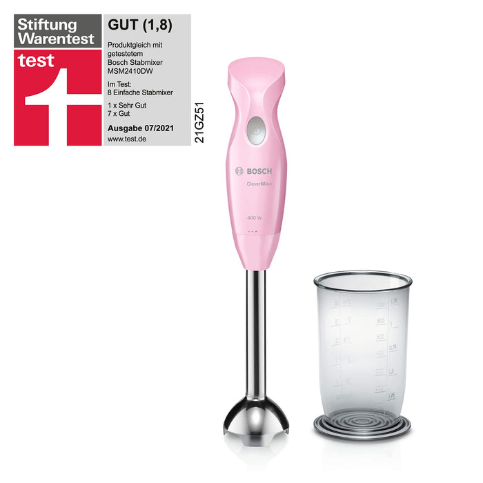 Bosch MSM2410K blender ręczny, 400 W, Gentle Pink/szary