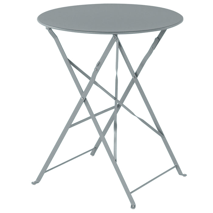 Metalowy zestaw mebli balkonowych szary 2 krzesła stolik ogród taras Fiori