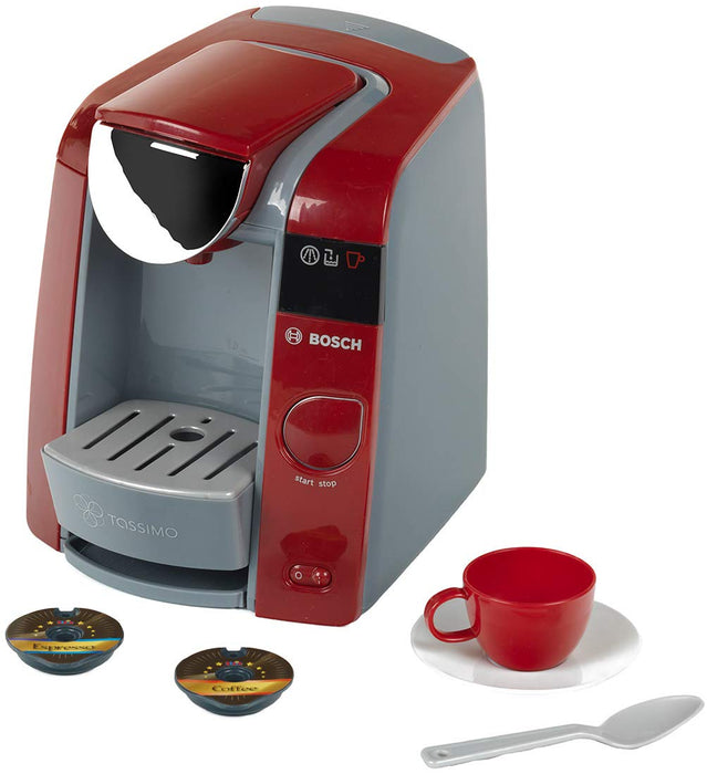 Theo Klein 9543 Ekspres do kawy Bosch Tassimo | Z możliwością napełnienia wodą i przepływem wody z efektami dźwiękowymi | Zestaw do espresso | Dla dzieci od 3 lat