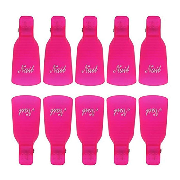 IME Zestaw klipsów do usuwania lakieru do paznokci, Nails Art Gel Cap namaczanie klips UV do manicure poidło drogi klipsy do paznokci żel do polerowania zmywacz do wrap tool, 10 szt