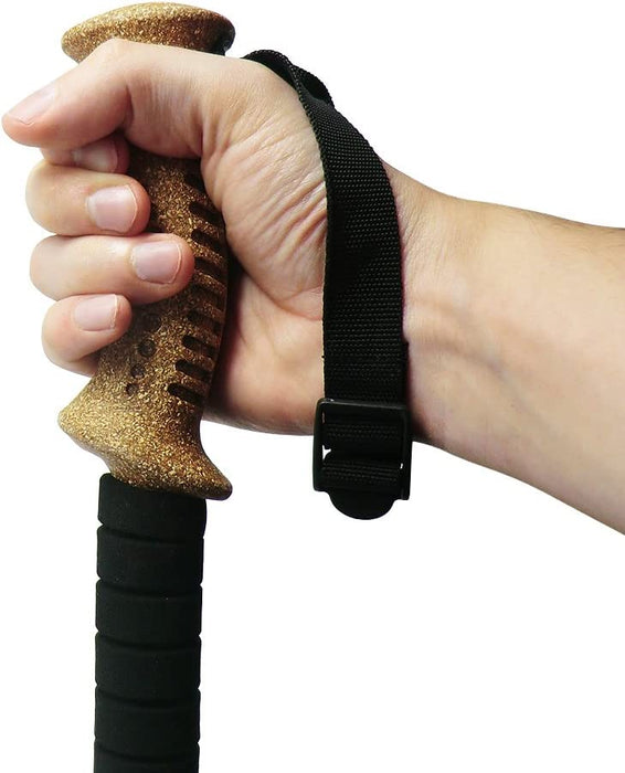 Para kijków trekkingowych Antishock Nordic Walking z korkow? r?czk? (nie korkow?) - regulowany rozmiar 138X65Cm (szary kolor)