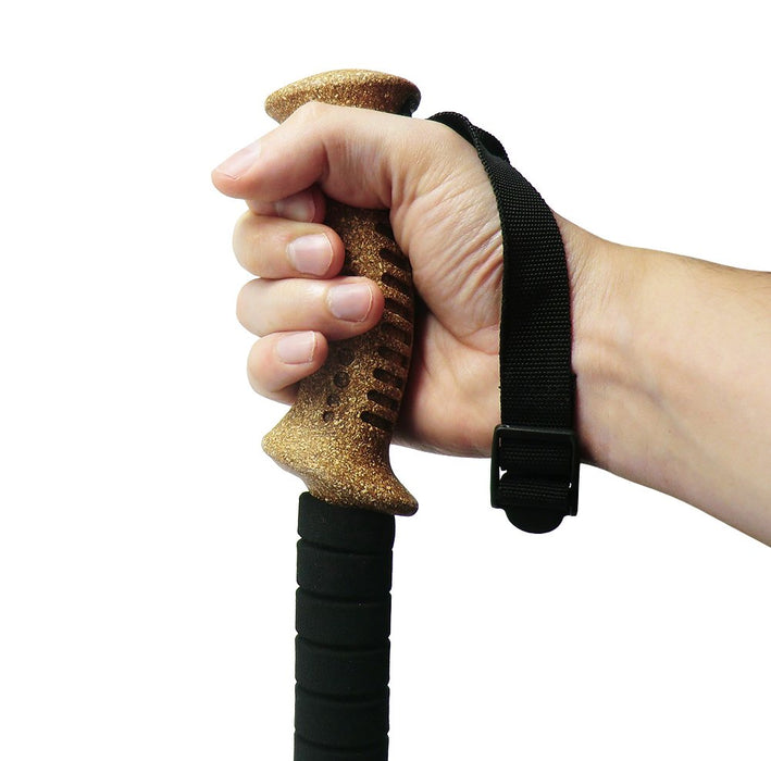 Para kijków trekkingowych Antishock Nordic Walking z korkow? r?czk? (nie korkow?) - regulowany rozmiar 138X65Cm (szary kolor)