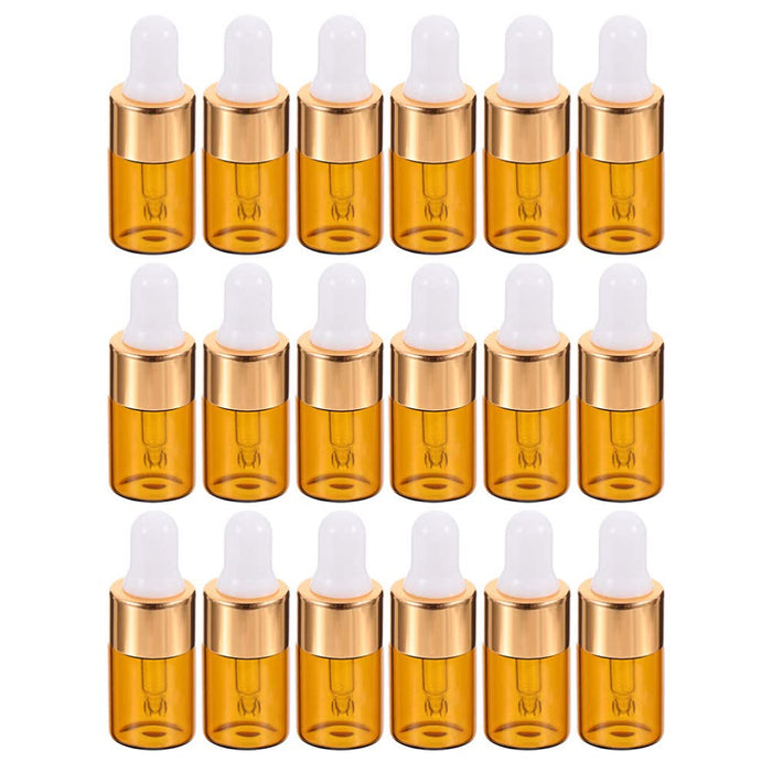 HEALLILY 25 Sztuk Szklane Butelki Z Kroplomierzem Wielokrotnego Napelniania Jasne Butelka Z Kroplomierzem Pusta Nalewka Butelki Fiolki Dla Olejki Eteryczne Perfumy 2Ml