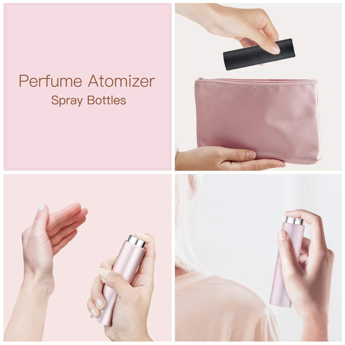 Toureal 20 ml Atomizer butelka z rozpylaczem perfum do podróży (3 sztuki) pusty dozownik kolonii, przenośny rozpylacz dla mężczyzn i kobiet
