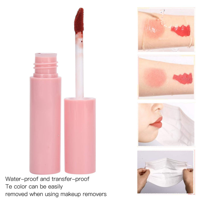 3 PC Błyszczyk, Podwójnego Użytku Długotrwały Matowy Błyszczyk Wodoodporne Lip Glaze Makeup Tool(#302)