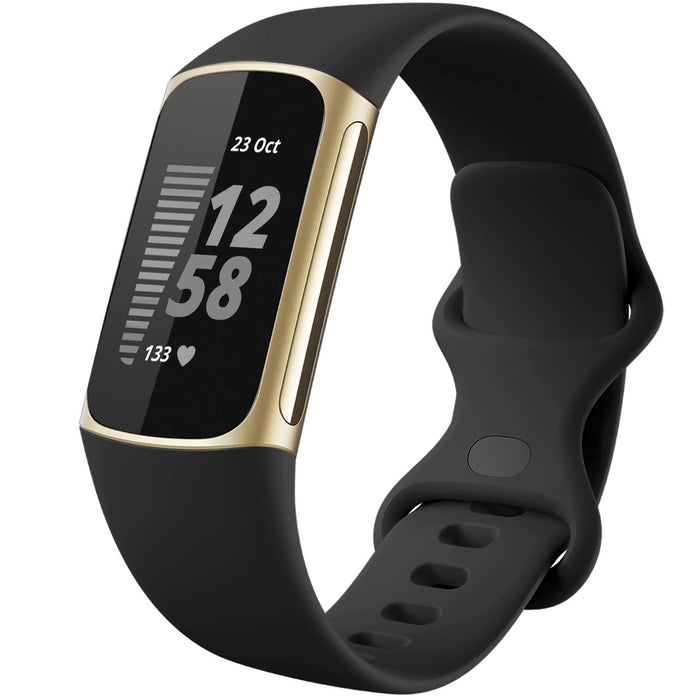 Dirrelo Bransoletka kompatybilna z Fitbit Charge 5 dla kobiet i mężczyzn, miękki silikonowy pasek TPU, sportowy oddychający, wodoszczelny pasek zapasowy do zegarka Fitbit Charge 5, mały i duży