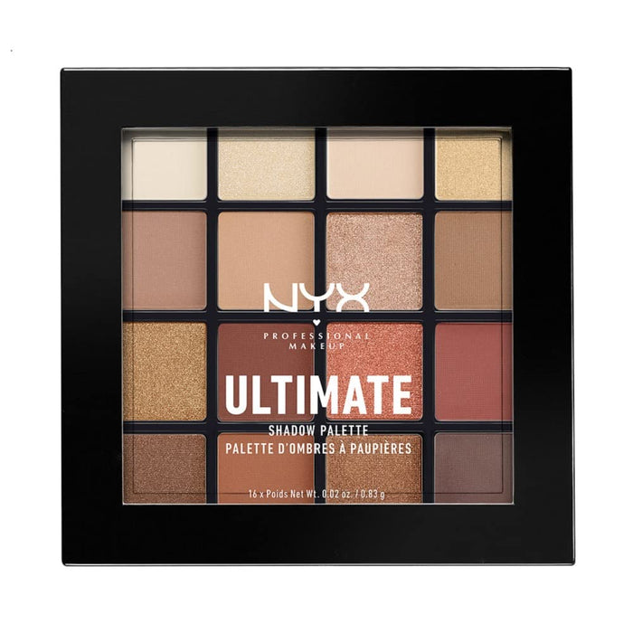 NYX Professional Makeup Ultimate Edit Petite Shadow Palette paleta 16 cieni do powiek o różnym wykończeniu, ciepłe neutralne i różowe beże, Warm Neutrals