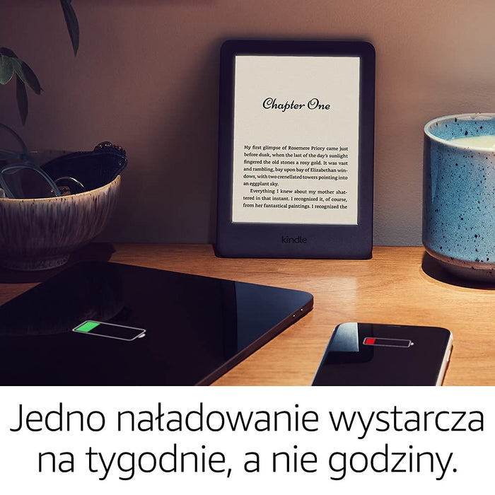 Kindle | Z podświetlonym ekranem | czarny | bez reklam