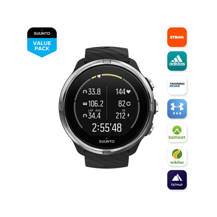 Suunto 9 zegarków sportowych GPS z długim czasem pracy baterii i pomiarem tętna na nadgarstku