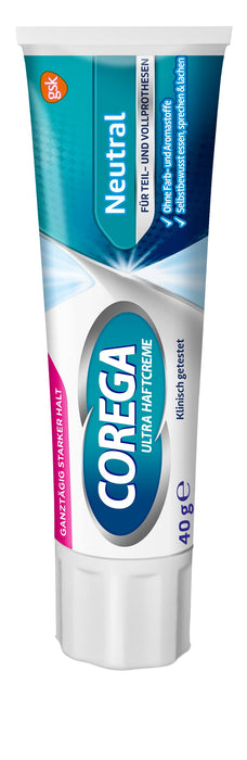 Corega ‎60000000118679 Krem Przylegający do Zębów, 40 g, Biały