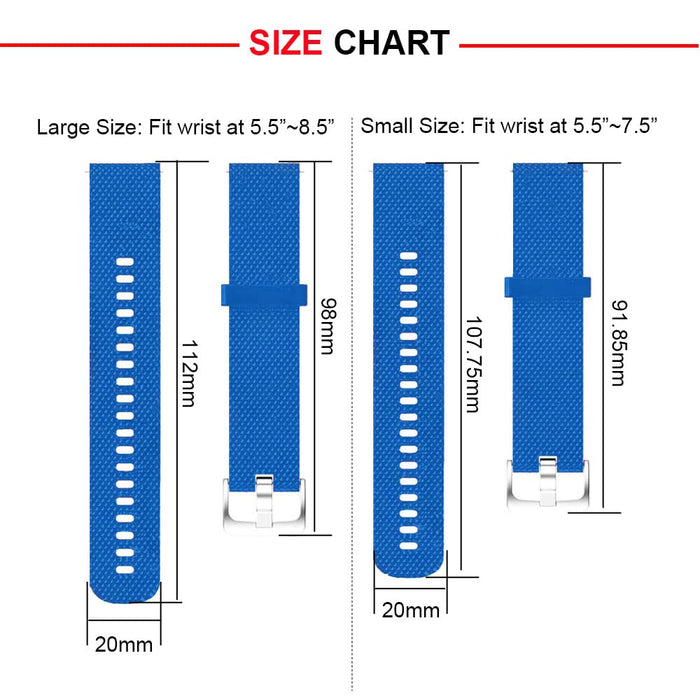 Ficocean 20mm silikonowy pasek do zegarka, zastępczy pasek fitness sport pasek akcesoria kompatybilny z Polar Unite/Polar Ignite, Garmin Venu/Garmin Venu sq/Garmin Vivoactive 3