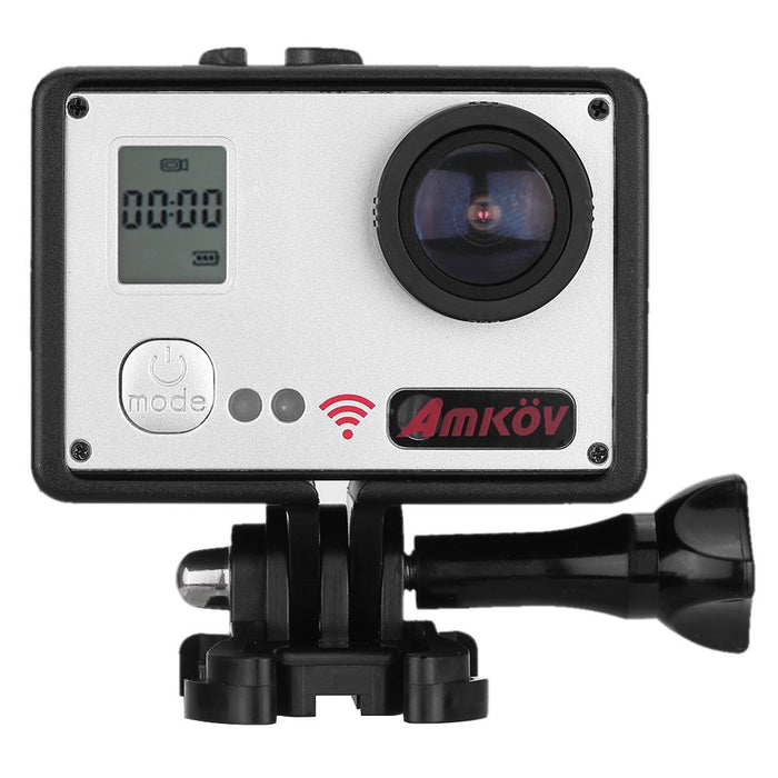 AMKOW AMK7000S 2.0" LCD kamera sportowa Wifi 4K (4096 * 2160) 10 kl./s 1080P 60fps Full HD 20MP wodoodporna 40 m 170° szeroki kąt z pilotem zdalnego sterowania