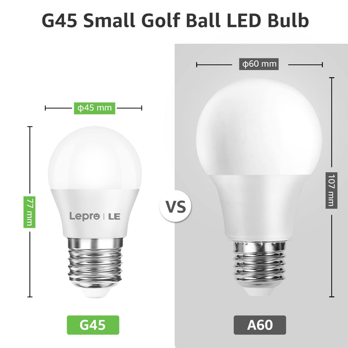 LE Żarówka LED E27, 3,8 W, 250 lumenów, 2700 kelwinów ciepła biel odpowiada żarówce 25 W, kąt świecenia 180°, opakowanie 5 sztuk