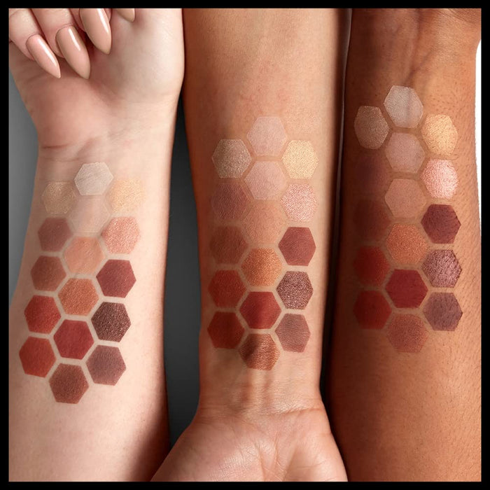 NYX Professional Makeup Ultimate Edit Petite Shadow Palette paleta 16 cieni do powiek o różnym wykończeniu, ciepłe neutralne i różowe beże, Warm Neutrals
