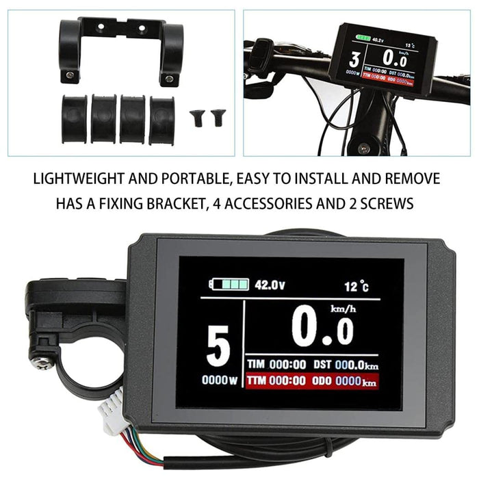 Komputer rowerowy, wyświetlacz LCD roweru elektrycznego ze złączem SM, prędkość KT-LCD8H 72V, liczba liczników liczba liczby, odpowiednia do modyfikacji rowerowej