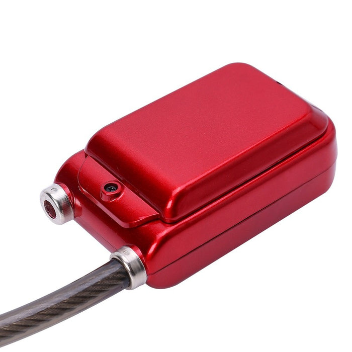 Inteligentne zapięcie rowerowe Bluetooth do roweru, zabezpieczenie przed kradzieżą, 110 dB, alarm wodoszczelny, blokada do smartfonów z systemem iOS i Android (kolor czerwony)