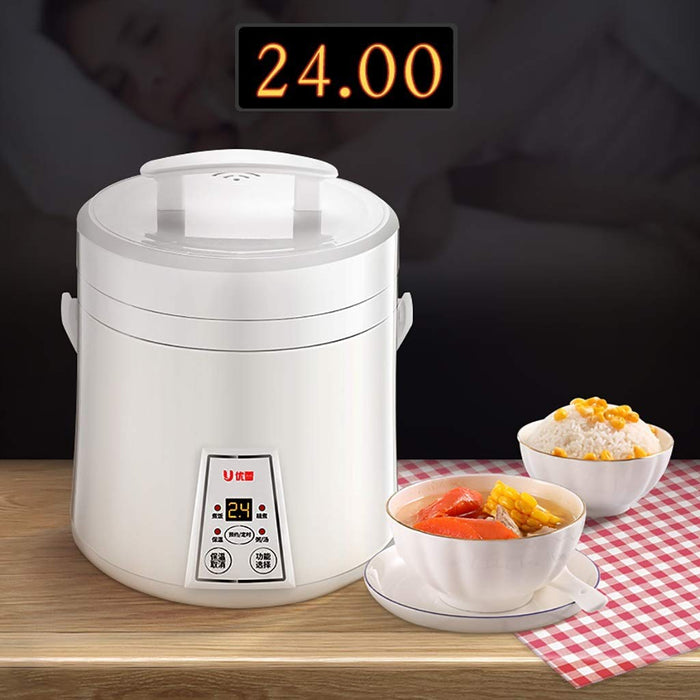 kuchenka elektryczna Rice Cooker (1.6liters / 300W / 220V) Dom Inteligentny izolacji Wielofunkcyjny Jakość Wewnętrzna Pot Łyżka Parowar i miarki Mini Akademik Małe AGD może pomieścić do 3 P