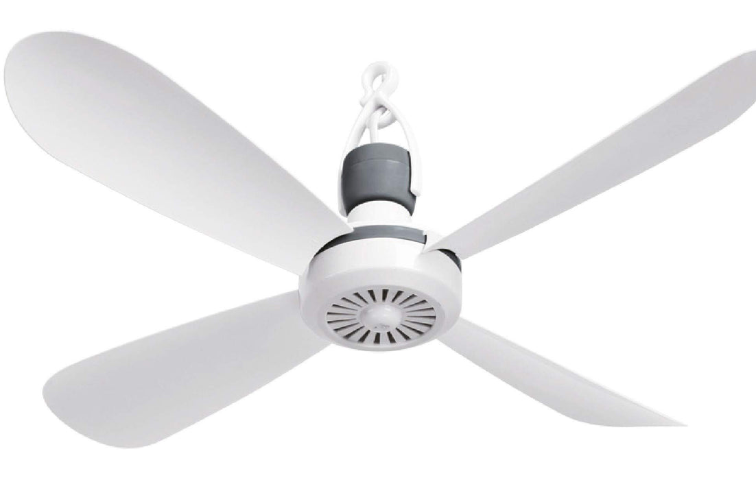 Przenośny wentylator sufitowy z wtyczką i przełącznikiem, 220 V-240 V/5 W, Ø 40 cm, mobilny wentylator z zawieszką, energooszczędny, biały