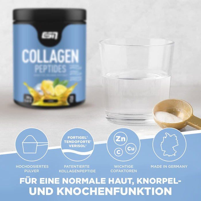 ESN Peptydy Kolagenowe - Do prawidłowego funkcjonowania chrząstek, kości i skóry - 300g (cytryna)