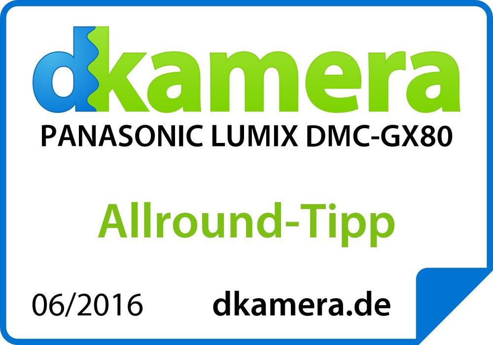 Panasonic Lumix G DMC-GX80H Kompaktowy Cyfrowy Aparat Fotograficzny, Czarny, 16 MP
