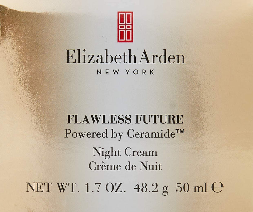 Elizabeth Arden Flawless Future – Night Cream, 50 ml, codzienny krem na noc dla kobiet, naturalne składniki i pielęgnujące masło shea, do regeneracji w nocy