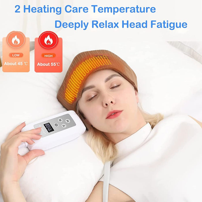 Electric Heated Head Massager Terapia ciśnieniowa terapia głowica skóry głowy Masager z 3 trybami do głębokiego śpiącego stresu opieki zdrowotnej