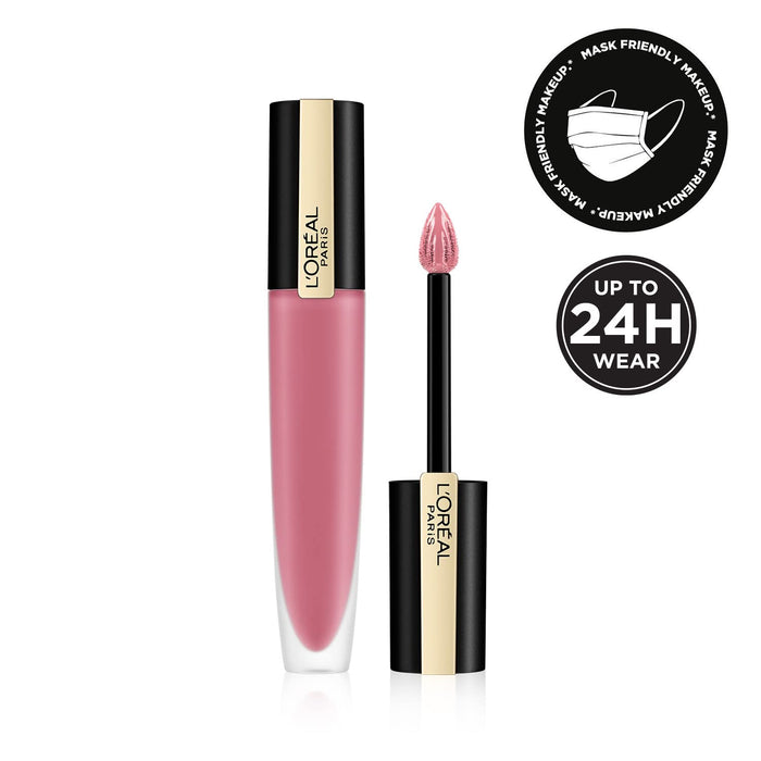 L'Oréal Paris Rouge Signature Lipstick Pomadka w płynie do ust, nie wysusza, nie kruszy się, 105 I Rule, 7 ml