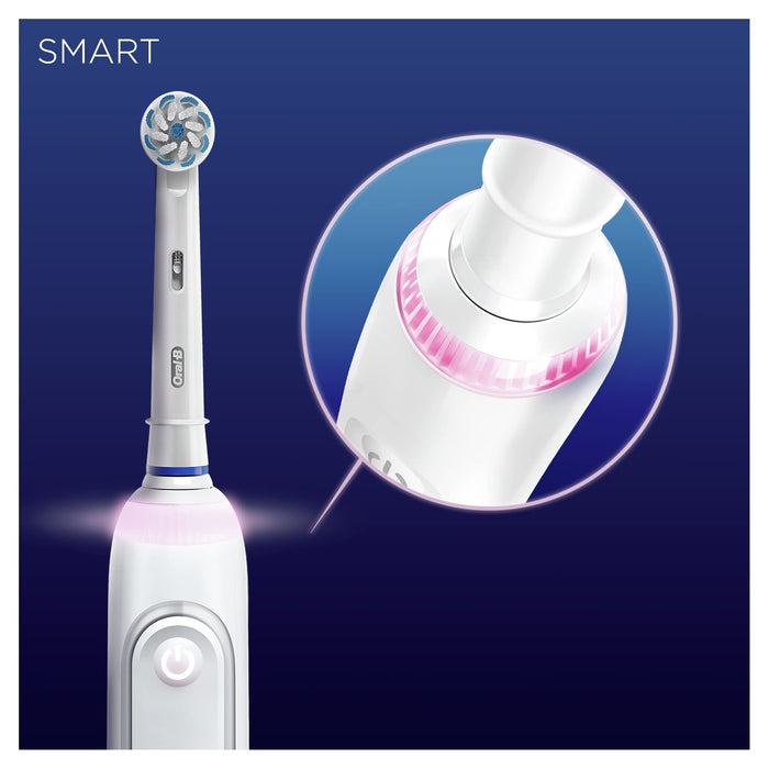 Oral-B Smart Sensitive Szczoteczka Elektryczna, z Technologią Braun i Etui Podróżnym, Biała